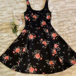 H&M Conscious Fit & Flare Floral Skater Dress